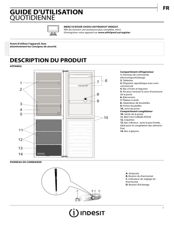 LI8 S1 W | Mode d'emploi | Indesit LI7 S1 W Manuel utilisateur | Fixfr