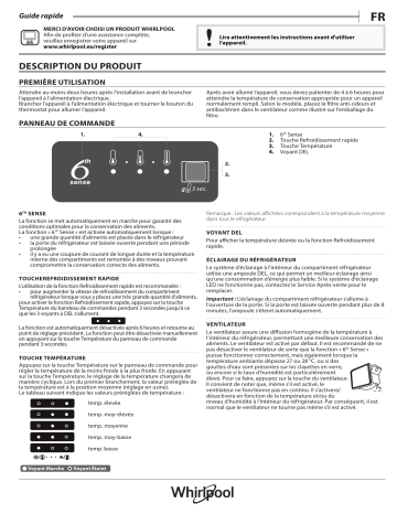 Mode d'emploi | Whirlpool SW8 1Q XW Manuel utilisateur | Fixfr