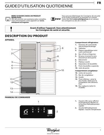 BLF 8121 W | Mode d'emploi | Whirlpool BLF 8121 OX Manuel utilisateur | Fixfr