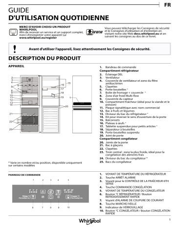 BSNF 8533 OX | BSNF 8533 W | Mode d'emploi | Whirlpool BSNF 8553 OX Manuel utilisateur | Fixfr