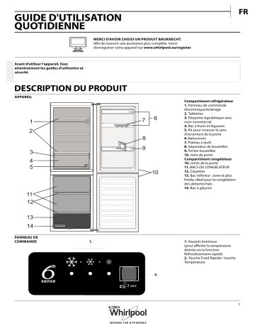 BLF 9121 W | Mode d'emploi | Whirlpool BLF 9121 OX Manuel utilisateur | Fixfr