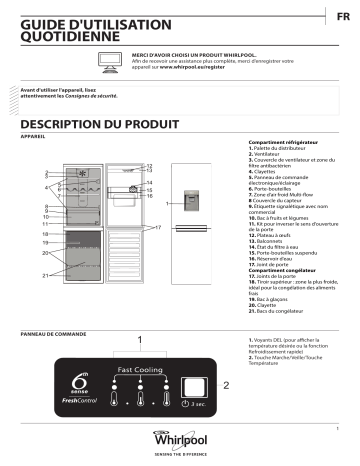 BSNF 8101 W AQUA | Mode d'emploi | Whirlpool BSNF 8121 OX AQUA Manuel utilisateur | Fixfr