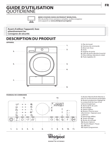 HSCX 80313 | HSCX 80315 | Mode d'emploi | Whirlpool HSCX 80314 Manuel utilisateur | Fixfr