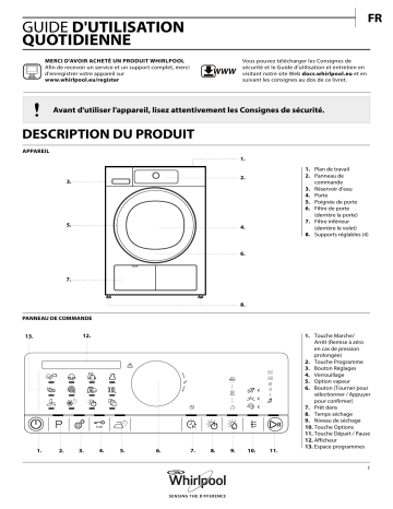 Mode d'emploi | Whirlpool HSCX 10432 Manuel utilisateur | Fixfr