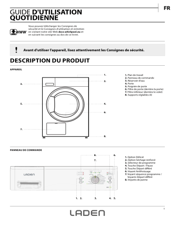 Mode d'emploi | Whirlpool HLDX 80310 Manuel utilisateur | Fixfr