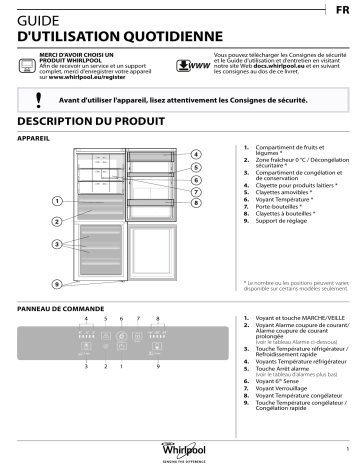 Mode d'emploi | Whirlpool B TNF 5323 OX Manuel utilisateur | Fixfr