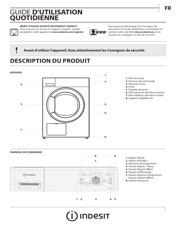 Mode d'emploi | Indesit IND70110 Manuel utilisateur | Fixfr