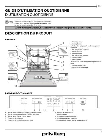 Mode d'emploi | Whirlpool RFE 2B19 Manuel utilisateur | Fixfr