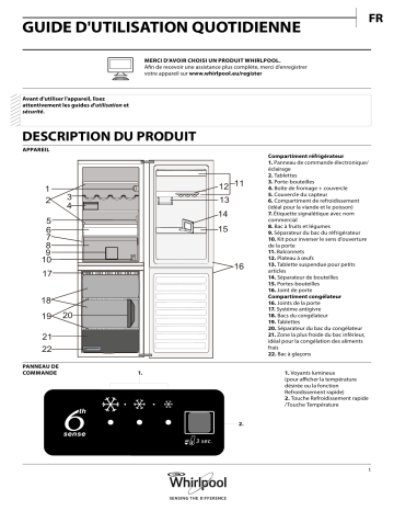 BSF 8152 OX | Mode d'emploi | Whirlpool BSF 9152 OX Manuel utilisateur | Fixfr