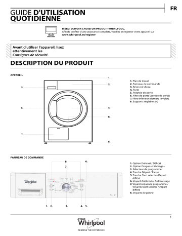 Mode d'emploi | Whirlpool HDLX 70316 Manuel utilisateur | Fixfr