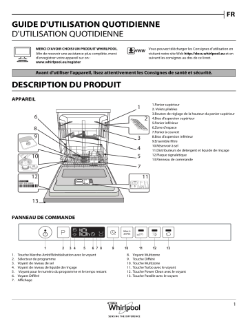 Mode d'emploi | Whirlpool WCIO 3T123 6PE Manuel utilisateur | Fixfr