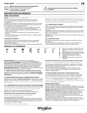 WHSS 62F LT K | Mode d'emploi | Whirlpool WHSS 92F LT K Manuel utilisateur | Fixfr
