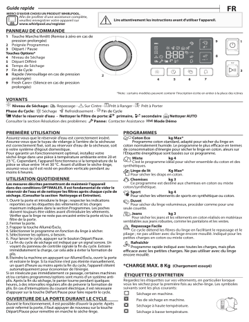 Mode d'emploi | Indesit FT M11 8X2Y FR Manuel utilisateur | Fixfr