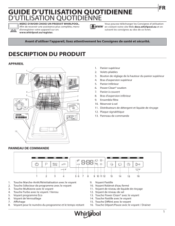 Mode d'emploi | Whirlpool WSFO 3T115 6P X Manuel utilisateur | Fixfr