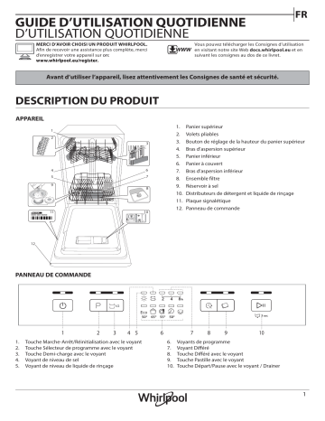 WSFE 2B19 X | Mode d'emploi | Whirlpool WSFE 2B19 Manuel utilisateur | Fixfr