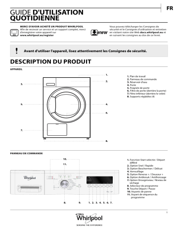 HDLX 80413 | Mode d'emploi | Whirlpool HDLX 80411 Manuel utilisateur | Fixfr