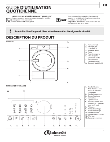 Mode d'emploi | Bauknecht TK Prime 75A3 BW Manuel utilisateur | Fixfr