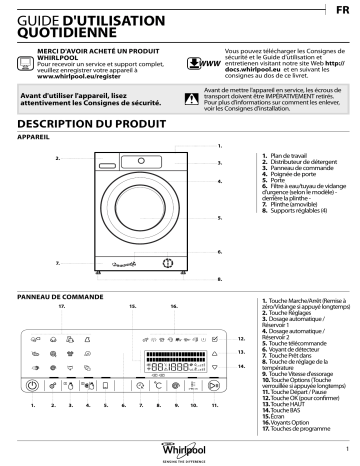 Mode d'emploi | Whirlpool FSCR 12440 Manuel utilisateur | Fixfr