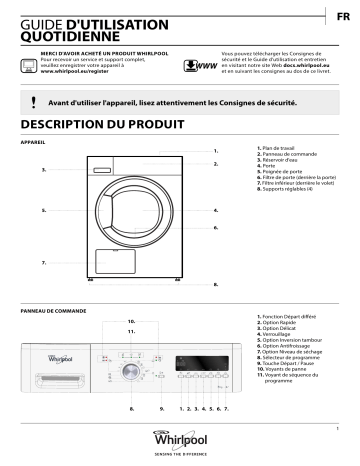 Mode d'emploi | Whirlpool HDLX 70310 Manuel utilisateur | Fixfr