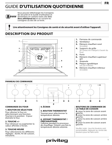 PHVK3 OH5V IN | PHVR6 OH5V2 IN | Mode d'emploi | Whirlpool PHVR6 OH5V1 IN Manuel utilisateur | Fixfr