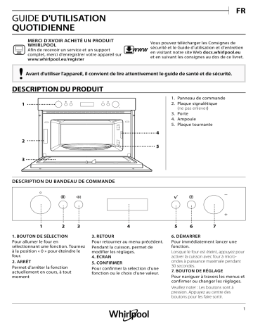 Mode d'emploi | Whirlpool AMW 784/IX Manuel utilisateur | Fixfr