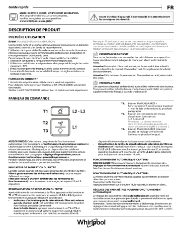WAG HID 83F LE X | Mode d'emploi | Whirlpool WAG HID 53F LE X Manuel utilisateur | Fixfr