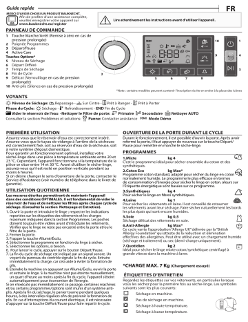 Mode d'emploi | Whirlpool T Pure BE M11 72SKY Manuel utilisateur | Fixfr