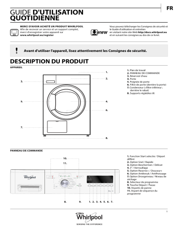 Mode d'emploi | Whirlpool DDLX 80110 Manuel utilisateur | Fixfr