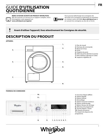 Mode d'emploi | Whirlpool HDLX 70510 Manuel utilisateur | Fixfr