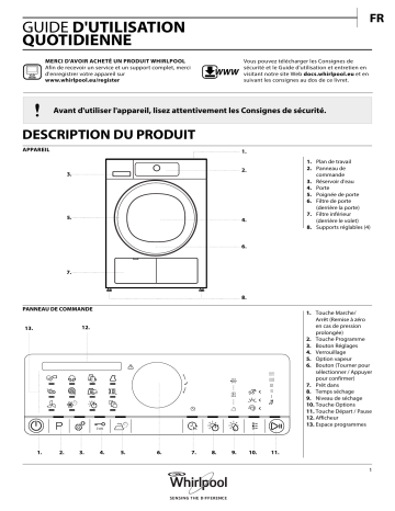 Mode d'emploi | Whirlpool HSCX 90430 Manuel utilisateur | Fixfr