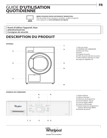 Mode d'emploi | Whirlpool DDLX 70112 Manuel utilisateur | Fixfr