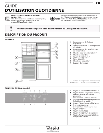 Mode d'emploi | Whirlpool B TNF 5322 OX Manuel utilisateur | Fixfr