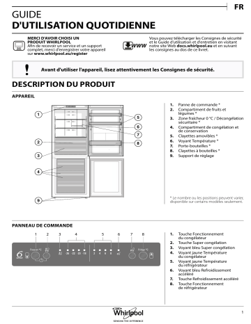 Mode d'emploi | Whirlpool B TNF 5012 OX Manuel utilisateur | Fixfr