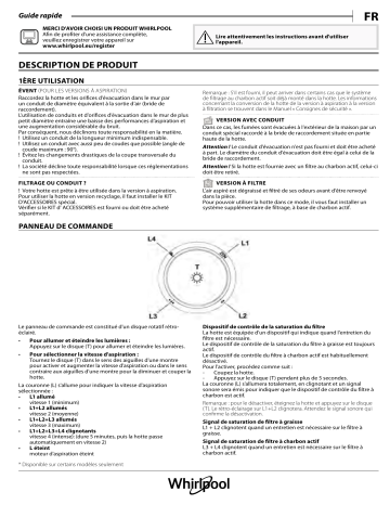 Mode d'emploi | Whirlpool WHBS 93 F LK X Manuel utilisateur | Fixfr