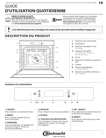 BIK7 MH8TS PT CH | Mode d'emploi | Bauknecht BIK7 MP8TS PT CH Manuel utilisateur | Fixfr