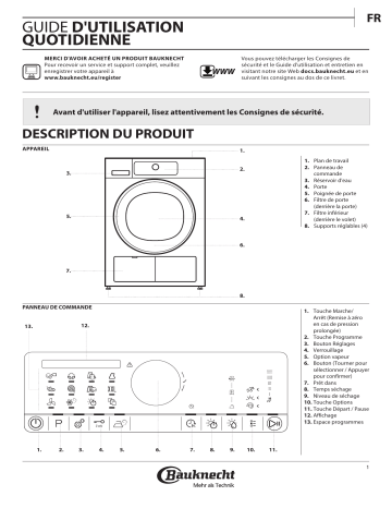 Mode d'emploi | Bauknecht TRPC 98520 Manuel utilisateur | Fixfr