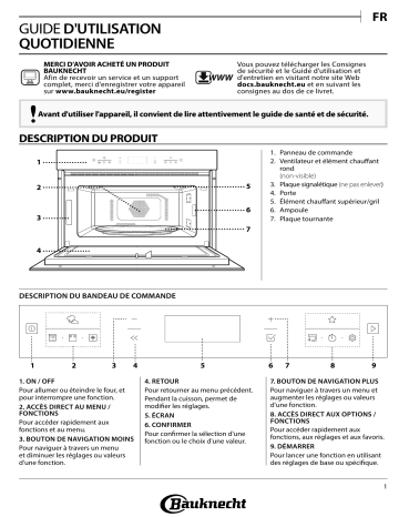 Mode d'emploi | Bauknecht EMDK7 CT638 PT Manuel utilisateur | Fixfr