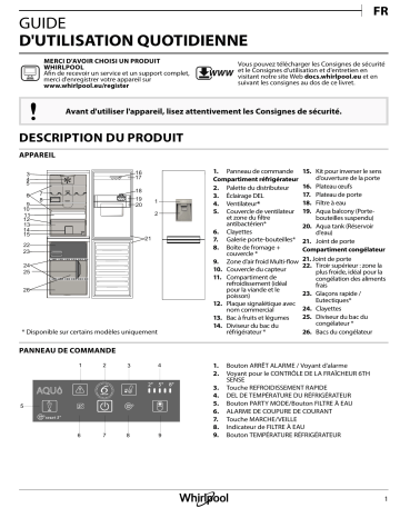 Mode d'emploi | Whirlpool BSNF 8451 OX AQUA Manuel utilisateur | Fixfr