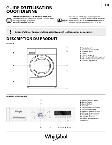 Mode d'emploi | Whirlpool HDLX 70410 Manuel utilisateur | Fixfr