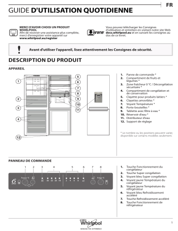 Mode d'emploi | Whirlpool BTNF 5011 OX AQUA Manuel utilisateur | Fixfr