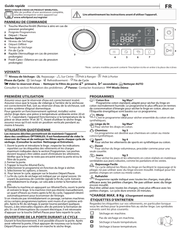 Mode d'emploi | Indesit FTBE M11 8X1Y Manuel utilisateur | Fixfr