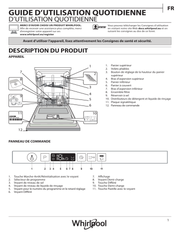 Mode d'emploi | Whirlpool WIC 3B19 Manuel utilisateur | Fixfr