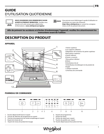 Mode d'emploi | Whirlpool WFE 2B19 X Manuel utilisateur | Fixfr