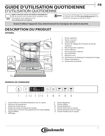 Mode d'emploi | Bauknecht BKCIC 3C26 F Manuel utilisateur | Fixfr