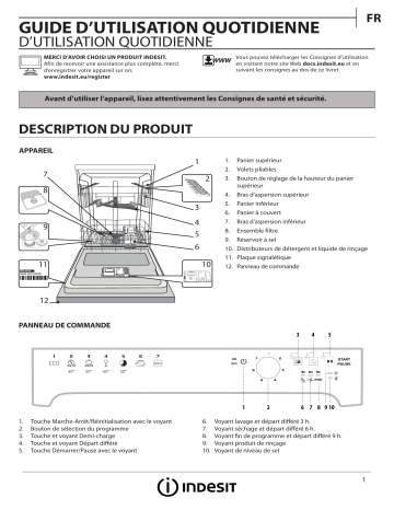 Mode d'emploi | Indesit DFP 27T94 A EU Manuel utilisateur | Fixfr