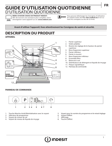 Mode d'emploi | Indesit DIFP 18B1 A EU Manuel utilisateur | Fixfr