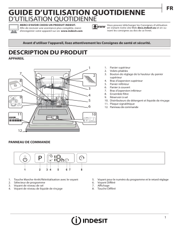 Mode d'emploi | Indesit EDIFP 68B1 A EU Manuel utilisateur | Fixfr