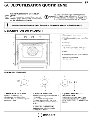 Mode d'emploi | Indesit FA3 330 H IX A Manuel utilisateur | Fixfr