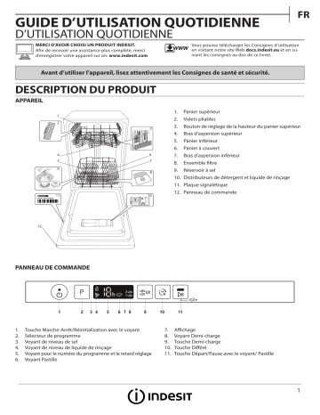 Mode d'emploi | Indesit DSIC 3M19 Manuel utilisateur | Fixfr