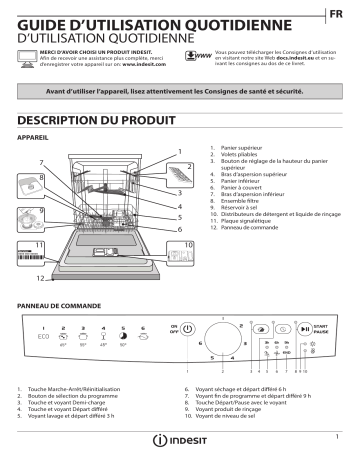 Mode d'emploi | Indesit DFG 26B1 NX EU Manuel utilisateur | Fixfr